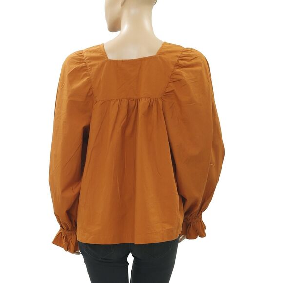 202375 Happy X Nature Kate Hudson Juliet Blouse Top Ruffle Long Sleeve XS New - Picture 7 of 7